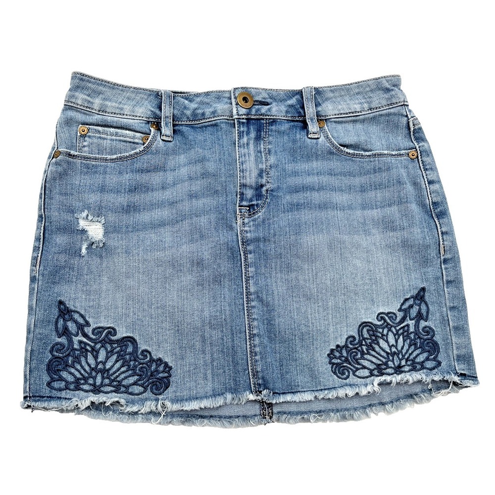 American Rag Denim Mini Skirt  Size 7 Down Medium Wash